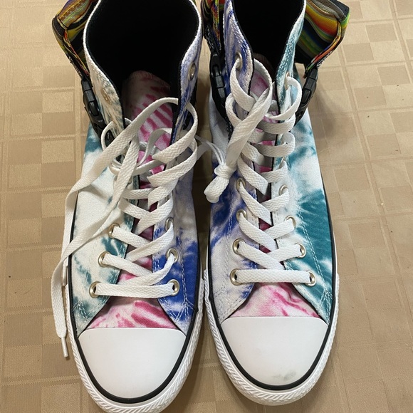 Converse Chuck Taylor High Top Men 9 W11 Green Tie Dye Sample Unisex “pouch” - Picture 1 of 9
